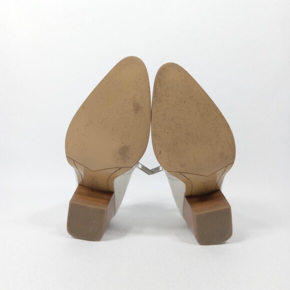 SARTO Womens White Leather Heeled Ankle Boots Size 6M - Picture 14 of 14